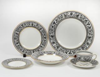 Appraisal: SEVENTY-SIX PIECE WEDGWOOD PORCELAIN PART DINNER SERVICE English In the