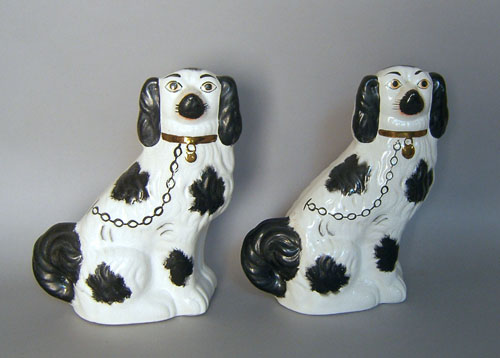 Appraisal: Group of dog figures to include pottery iron glass and