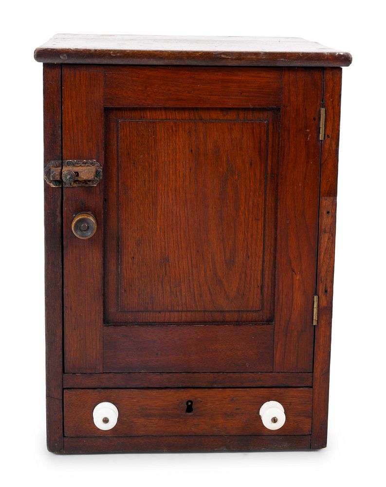 Appraisal: An Oak Doctor's Medical Cabinet An Oak Doctor's Medical Cabinet