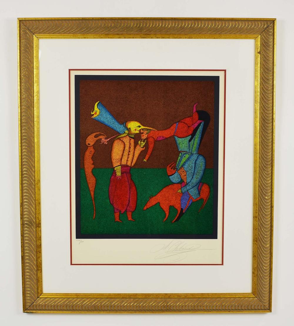 Appraisal: MIHAIL CHEMIAKIN RUSSIAN B LITHOGRAPHUntitled Signed numbered Lithograph in Colors