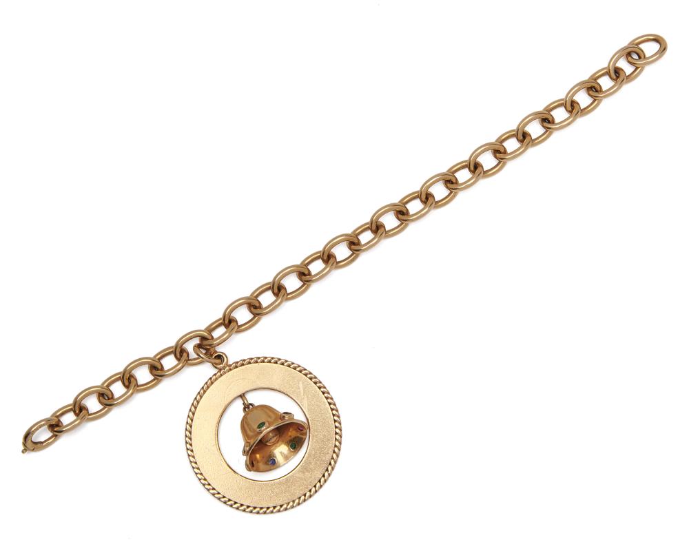 Appraisal: CARTIER K Gold Bracelet the oval-link bracelet suspending an acrostic