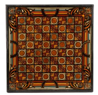 Appraisal: Framed Mid Century Modern Eglomise Game Board McELman American th