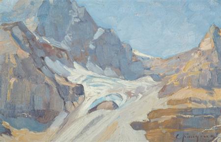 Appraisal: Carl Clemens Moritz Rungius American - Mountain Pass with Stream