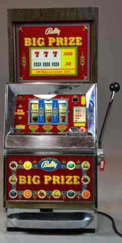 Appraisal: Bally Big Prize c Slot MachineCase and graphics in good