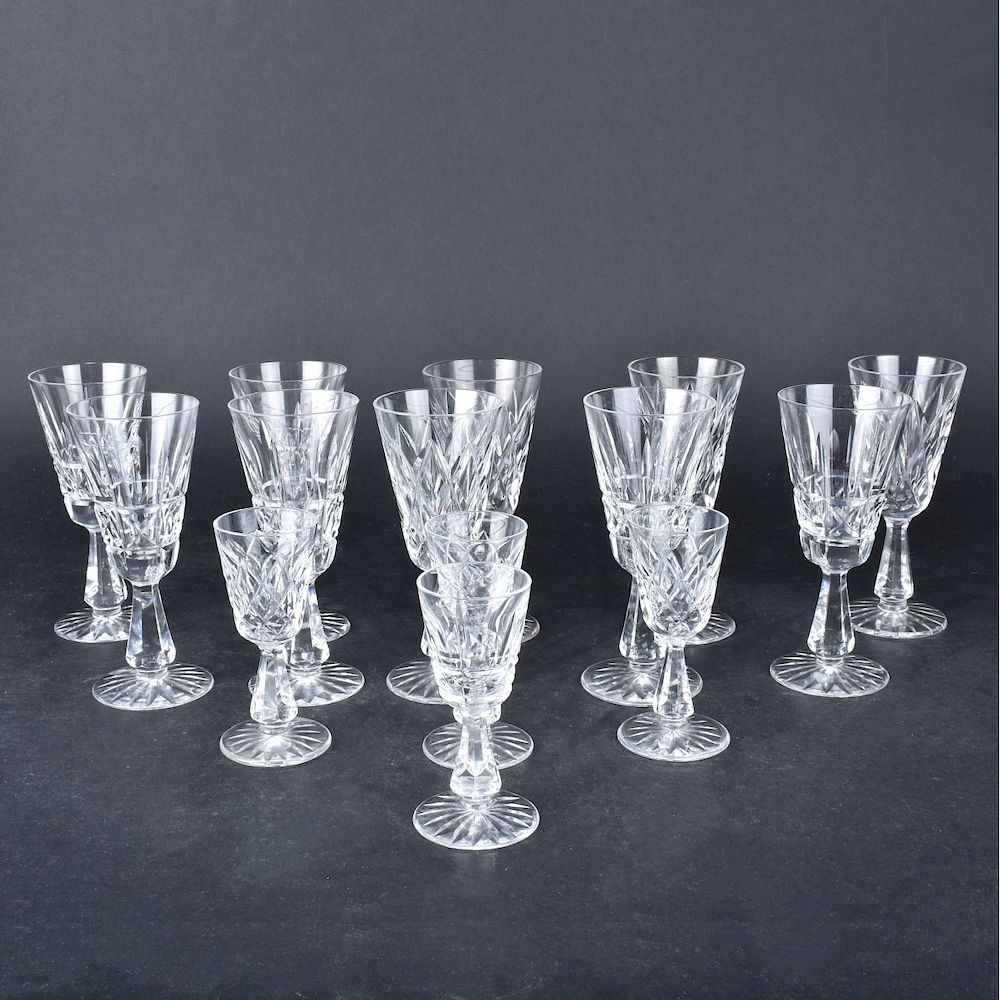 Appraisal: Fourteen Waterford Crystal Glasses Lot of Fourteen Waterford Crystal Sherry