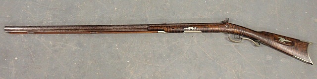 Appraisal: - Half-stock Kentucky percussion rifle th c with German silver