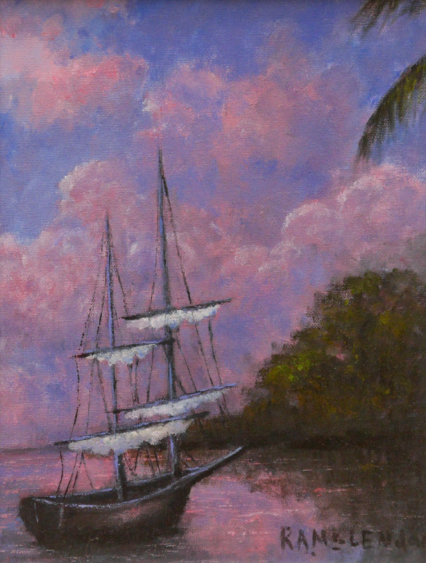 Appraisal: MCCLENDON Roy A American th Century Florida Highwaymen sailboat in