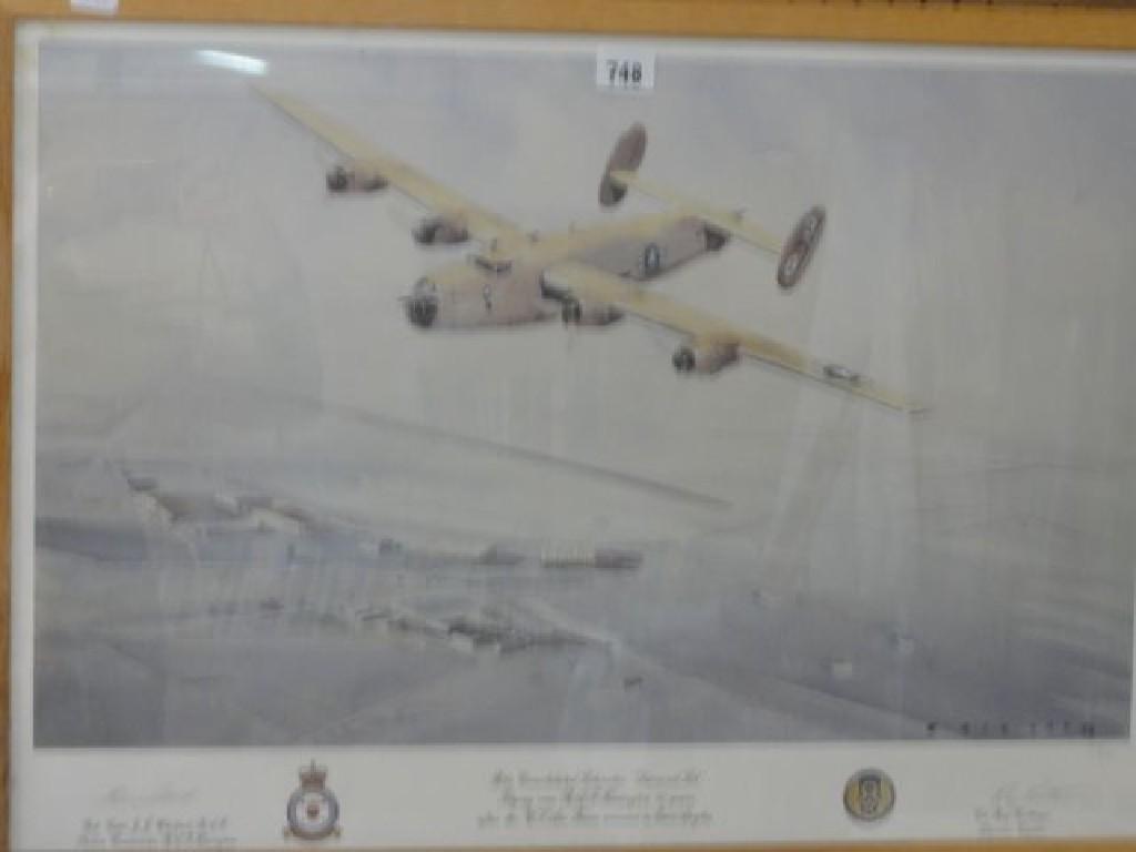 Appraisal: A limited edition coloured print of the B Consolidated Liberator