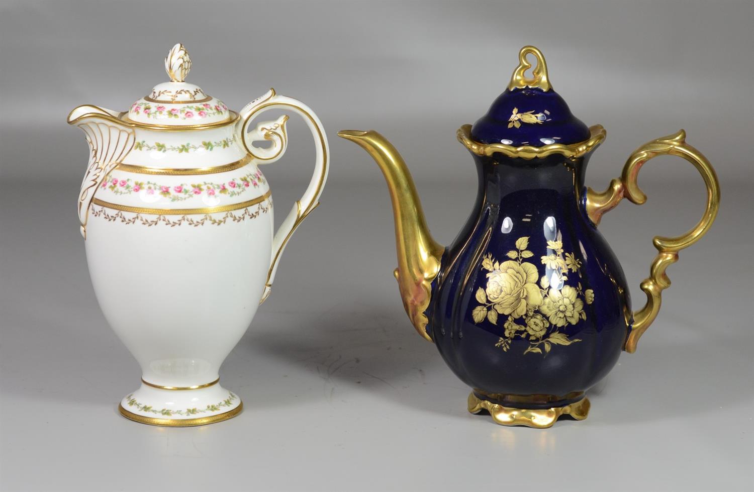 Appraisal: porcelain teapots Mintons H for Tiffany Co h and Waldershof