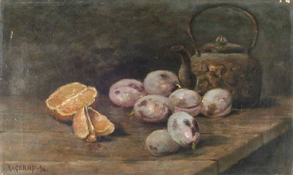 Appraisal: Nels Hagerup Norwegian American - A Still Life with a