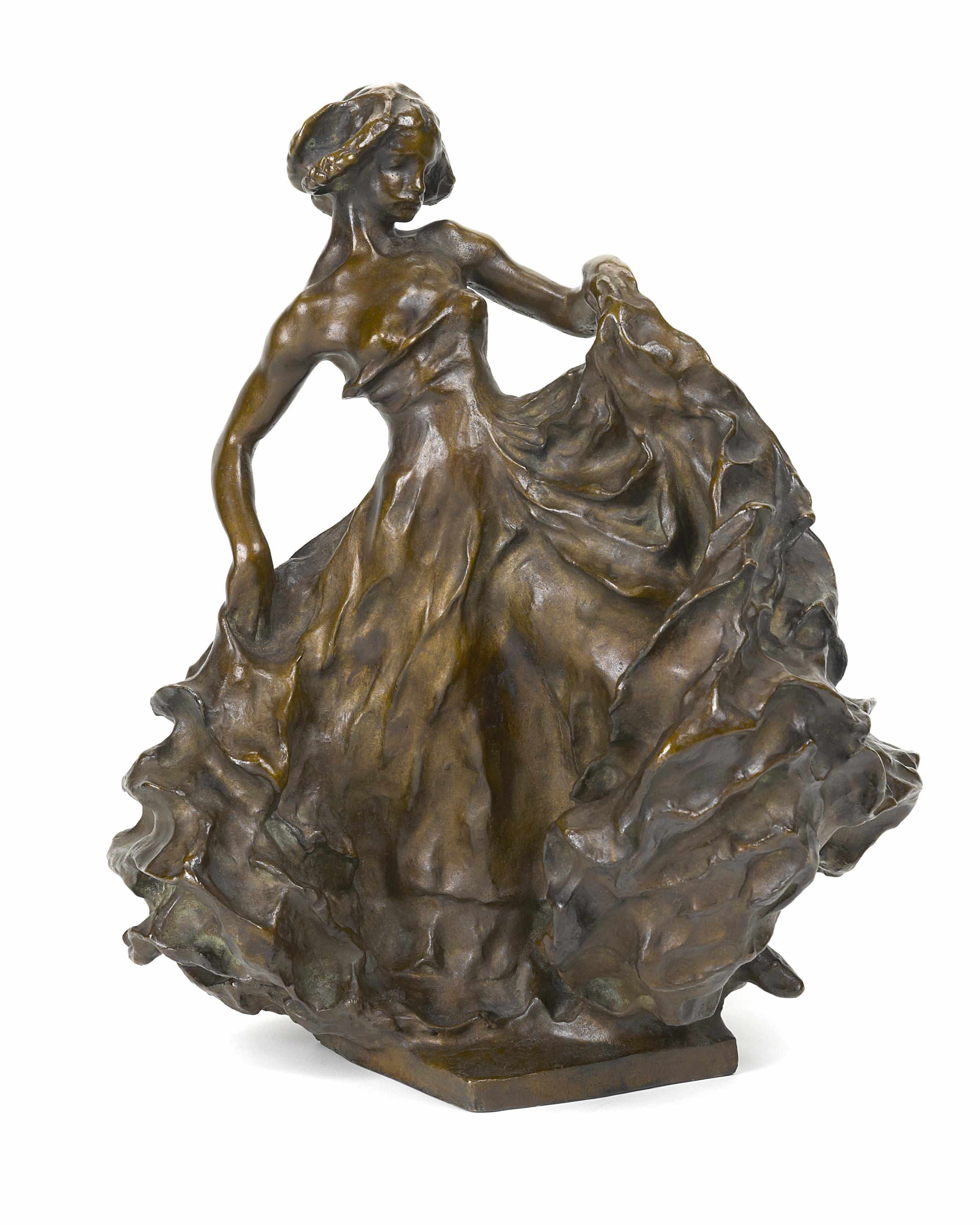 Appraisal: Carl Milles Swedish - Serpentindanserska H Bergman foundrybronze figuresigned Carl