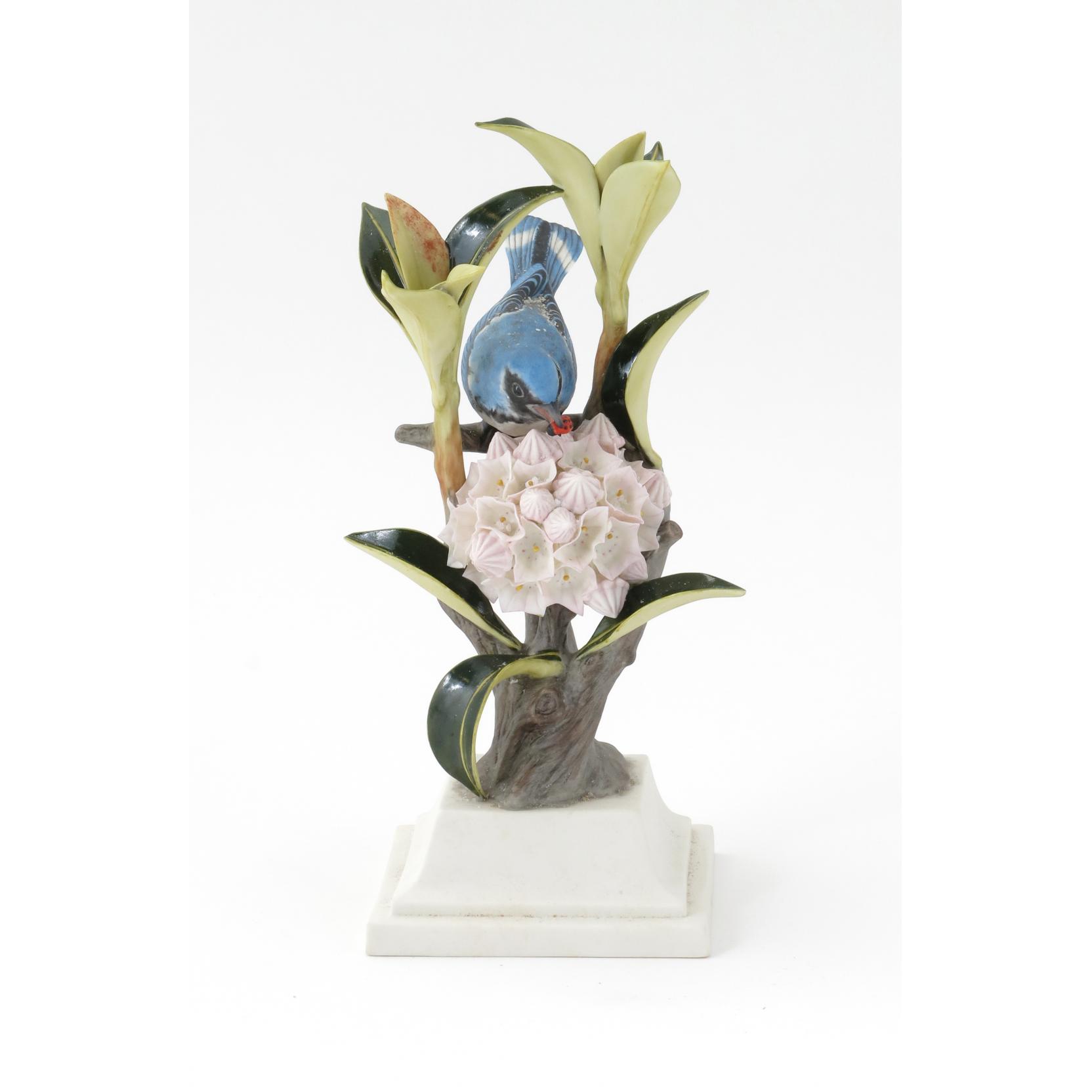 Appraisal: Boehm Porcelain Black-Throated Blue Warbler Figural Limited Edition L marked