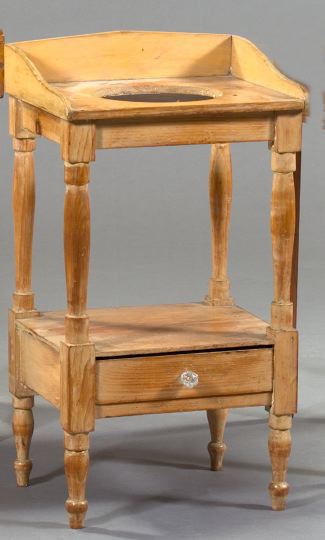 Appraisal: Early Provincial Pine Washstand mid- th century of Sheraton form