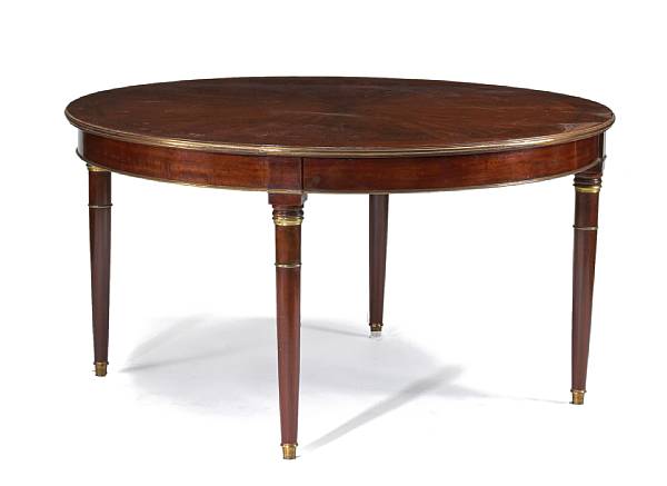 Appraisal: A Louis XVI style gilt bronze mounted mahogany table de