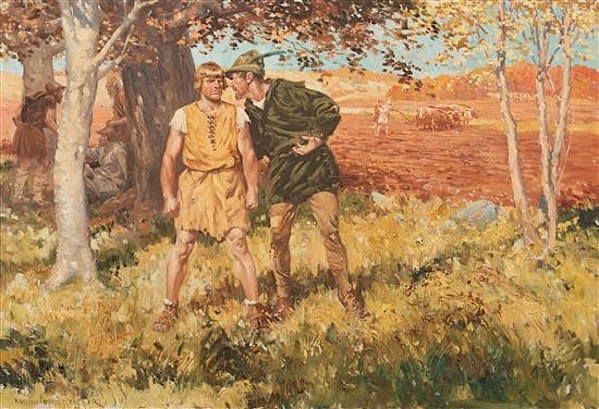 Appraisal: Anton Otto Fischer American German - Robin Hood and Companion