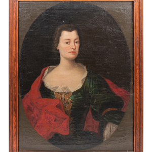 Appraisal: Continental School th Century Portrait of a Lady oil on