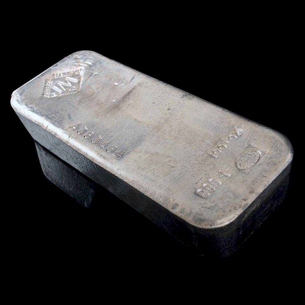 Appraisal: oz Silver Bar Johnson Matthey oz silver bar Contains oz