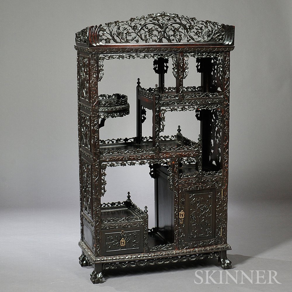 Appraisal: Display Cabinet China th th century with a doored compartment