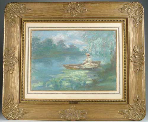 Appraisal: ARTHUR CLIFTON GOODWIN American - AFTERNOON BOAT RIDE Pastel scene