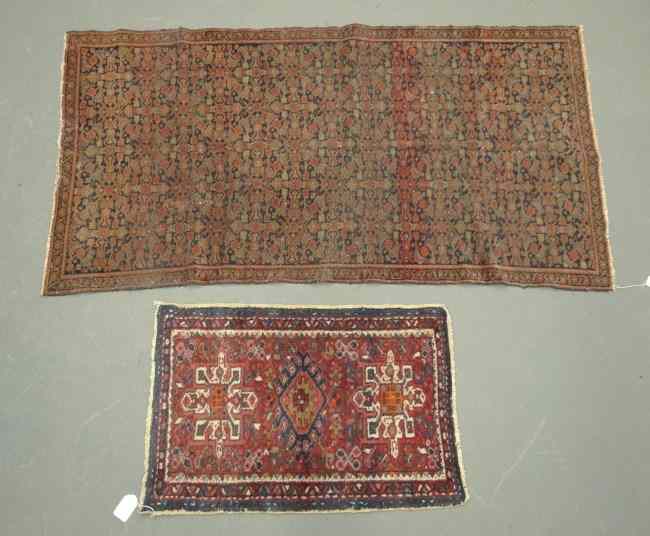 Appraisal: Lot two scatter rugs '' x '' and '' x