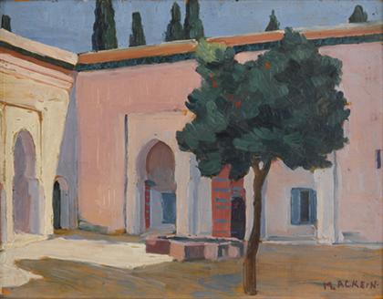 Appraisal: MARCELLE ACKEIN french - BAHIA MARRAKECH Signed 'M ACKEIN' bottom