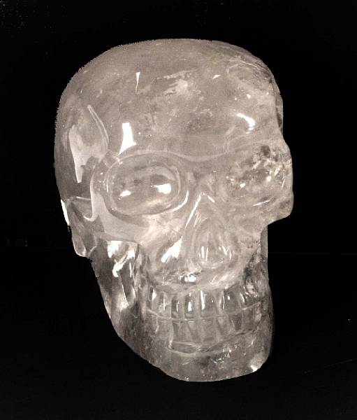 Appraisal: A rock crystal specimen in the form of a skull