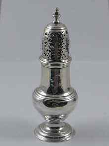 Appraisal: A silver George II caster London maker's mark S W