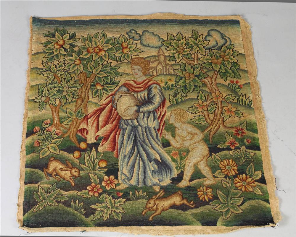 Appraisal: TH C NEEDLEPOINT WOOL WITH SILK HIGHLIGHTS ON CANVAS based