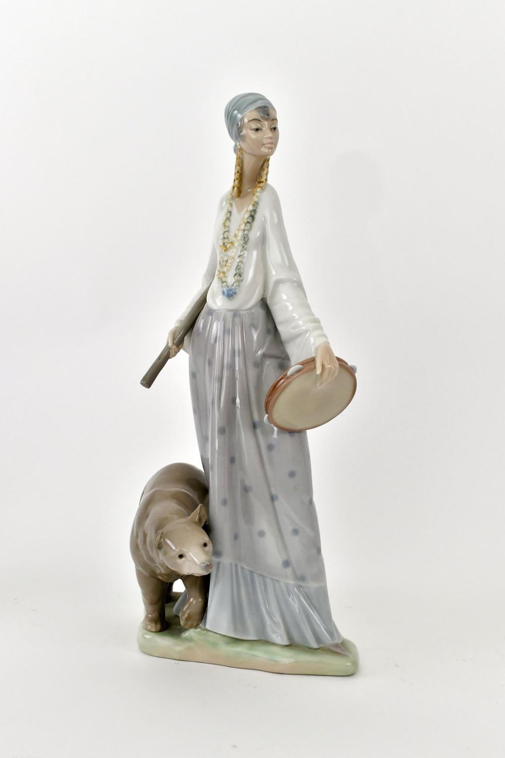 Appraisal: LLADRO PORCELAIN GROUP OF A GYPSY WOMANSigned numbered on the