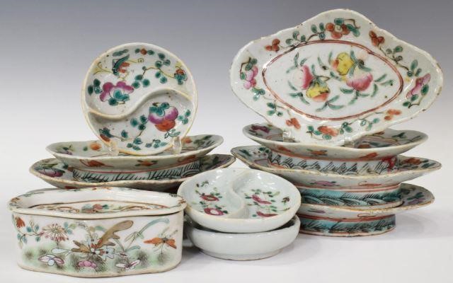 Appraisal: lot of Chinese famille rose enameled porcelain tableware many with