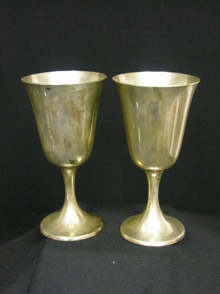 Appraisal: PAIR GORHAM STERLING GOBLETS Size