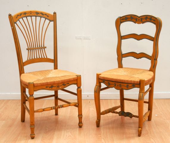 Appraisal: Two French Provincial style occasional chairs by Bree