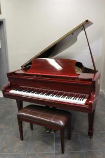 Appraisal: SAMICK G A Baby Grand Piano Lacquered mahogany finish Serial