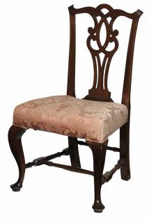 Appraisal: American Chippendale Walnut Upholstered Side Chair Coastal Massachusetts late th