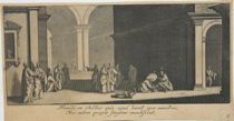 Appraisal: Jacques Callot French - Engraving of Christ washing the Apostle's