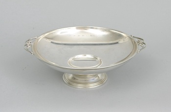 Appraisal: A Sterling Silver Tazza With Handles American th Century Danish-inspired