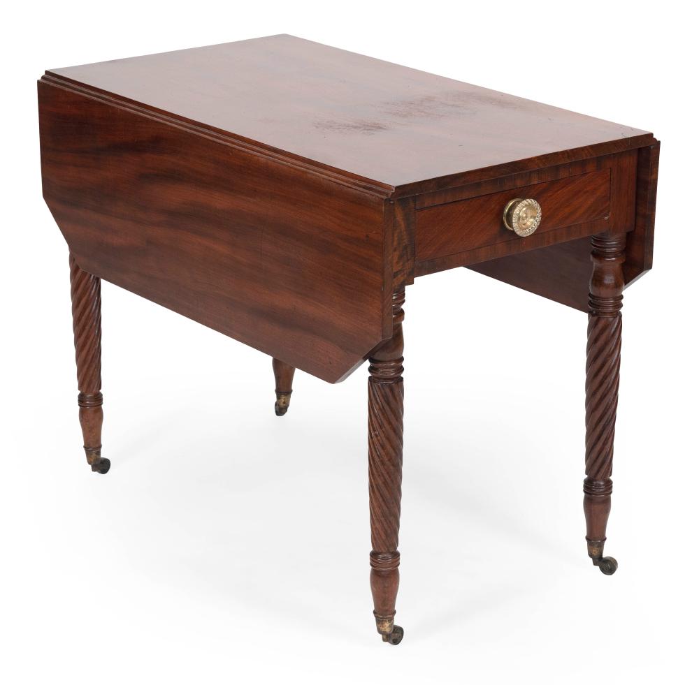 Appraisal: SHERATON DROP-LEAF PEMBROKE TABLE NEW YORK CIRCA HEIGHT WIDTH PLUS