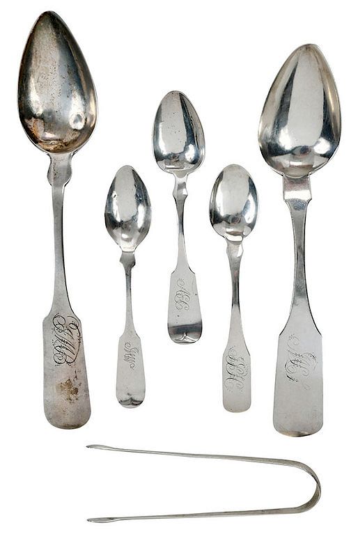 Appraisal: Charlotte North Carolina Coin Silver Spoons th century including set