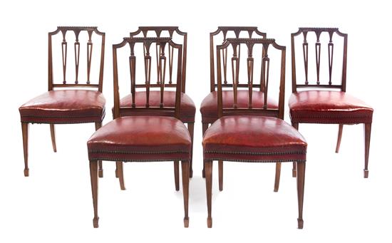 Appraisal: Sale Lot A Set of Six Sheraton Style Side Chairs