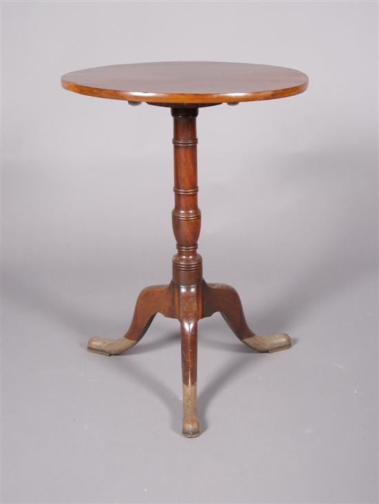 Appraisal: A Georgian Style Mahogany Tilt-Top Table Height inches