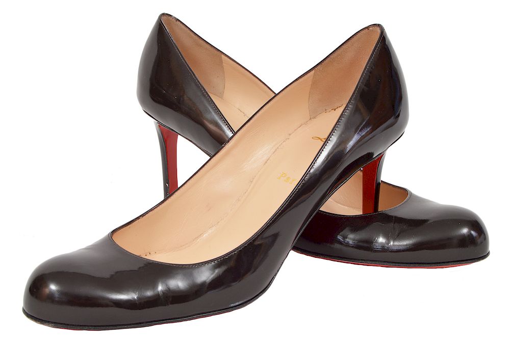 Appraisal: Christian Louboutin Black Patent 'Simple' Pumps Christian Louboutin 'Simple' black