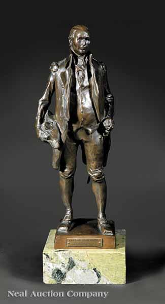 Appraisal: A Bronze Figure of Commodore John Barry - after Karl