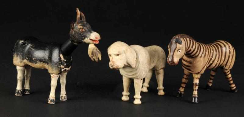 Appraisal: Lot of Schoenhut Wood Circus Animals Description American Ca Goat