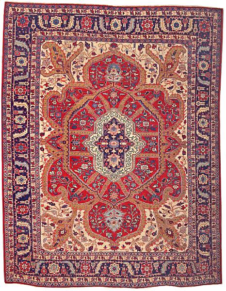 Appraisal: A Heriz carpet Northwest Persia circa size approximately ft in