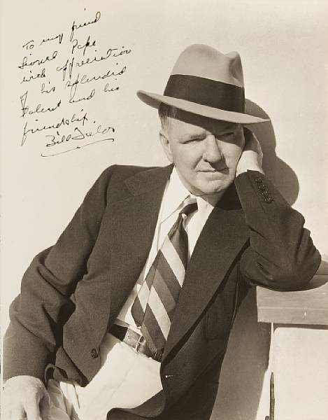 Appraisal: A W C Fields black and white signed photograph s