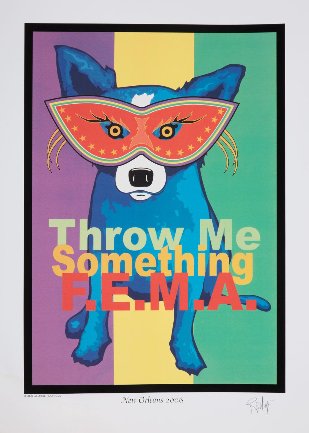 Appraisal: George Rodrigue American Louisiana - Throw Me Something F E