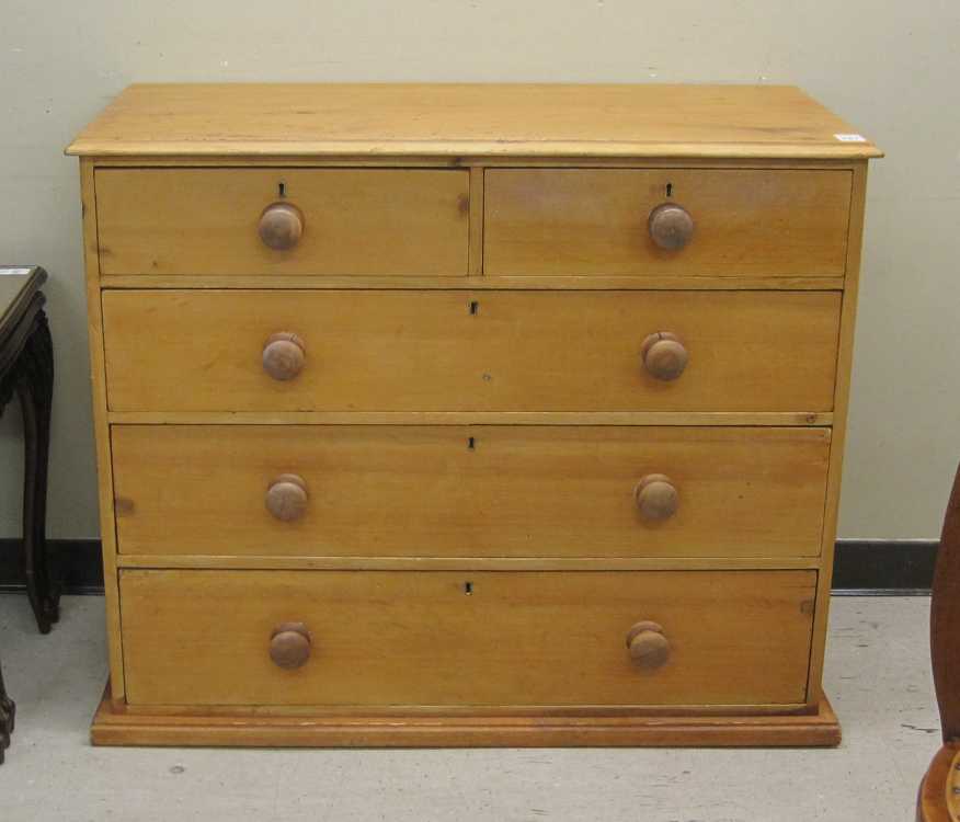 Appraisal: VICTORIAN COUNTRY COTTAGE PINE CHEST having two short over three