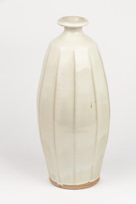 Appraisal: Jack Kenny Contemporary A stoneware vase of ribbed baluster form