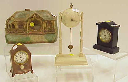 Appraisal: th C clocks including Lux Clock Manufacturing Co mantel clock