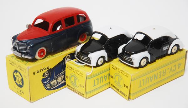 Appraisal: THREE CIJ MODELS INCLUDING TAXI AND X CV POLICE-RENAULT THREE